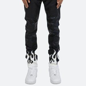 MENS FLAME DENIM | 28 x 30 | BLACK/WHITE | STRAIGHT LEG - BRAND NEW